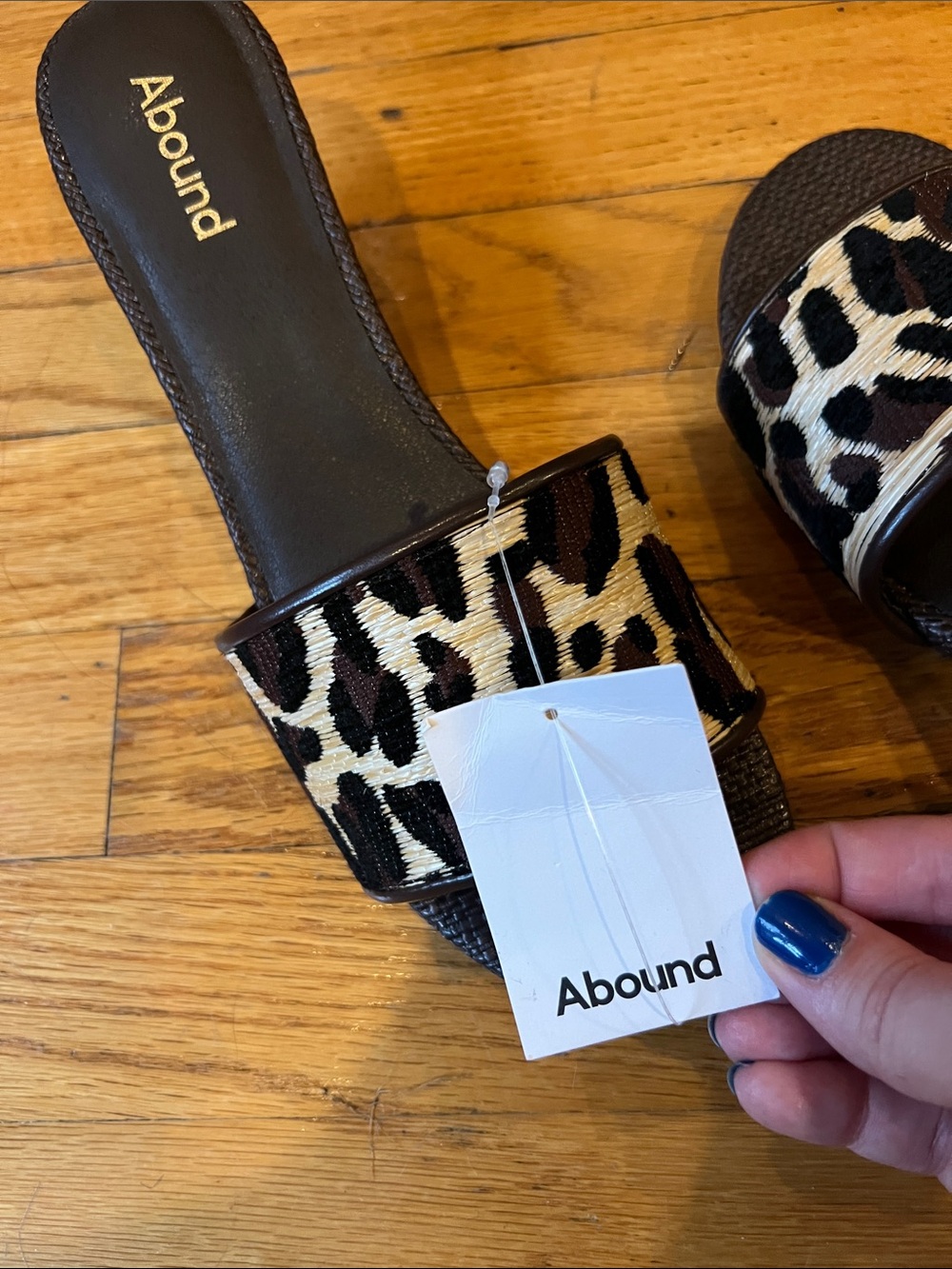 Abound Leopard Print Slide Mules - Picture 2 of 5